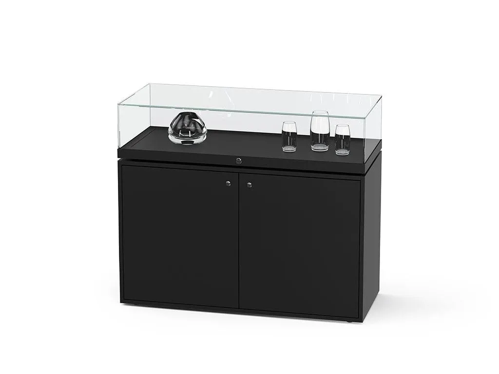 tischvitrine glas mit unterschrank